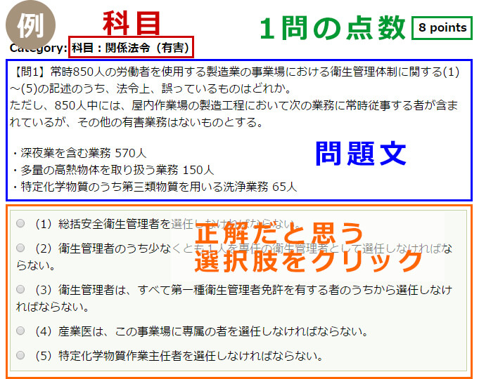 衛生管理者の模擬試験2023年版 | 衛生管理者 講習会・通信講座